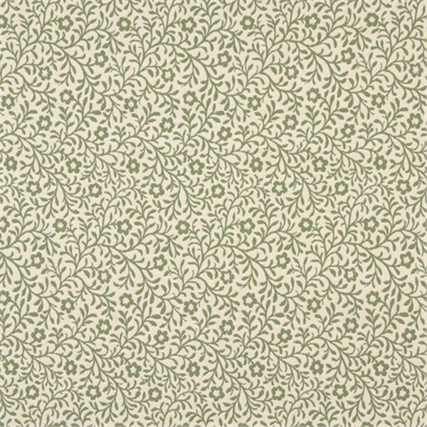 Designer Fabrics 54 in. Wide Green And Beige Floral Matelasse Reversible Upholstery Fabric F419 - main